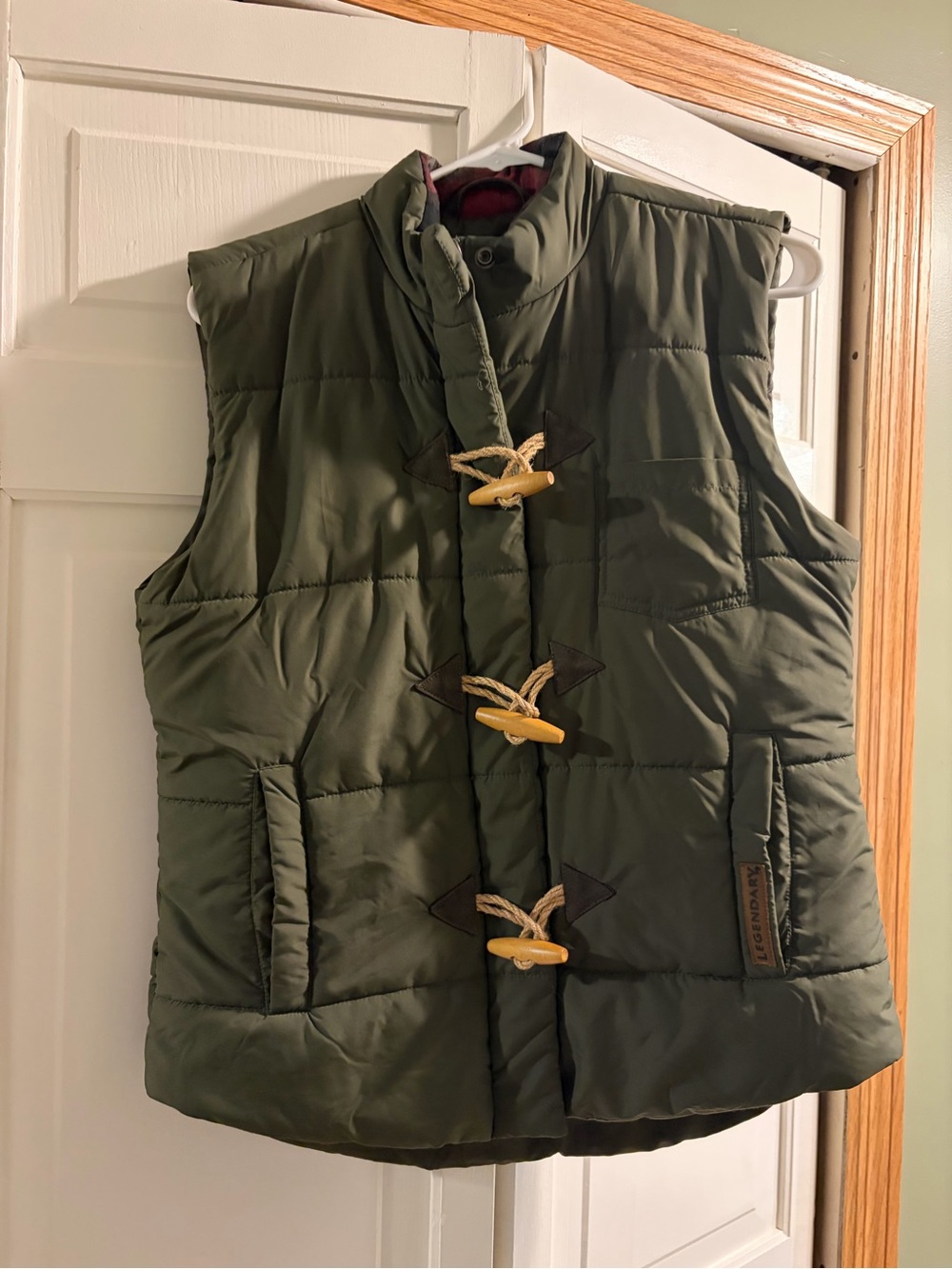 Legendary Whitetails Women’s Olive Green Quilted Toggle Vest